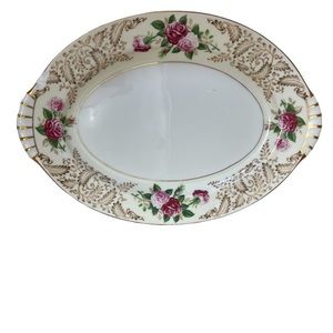 KENT China May Rose Oval Serving Platter Crafted In Japan